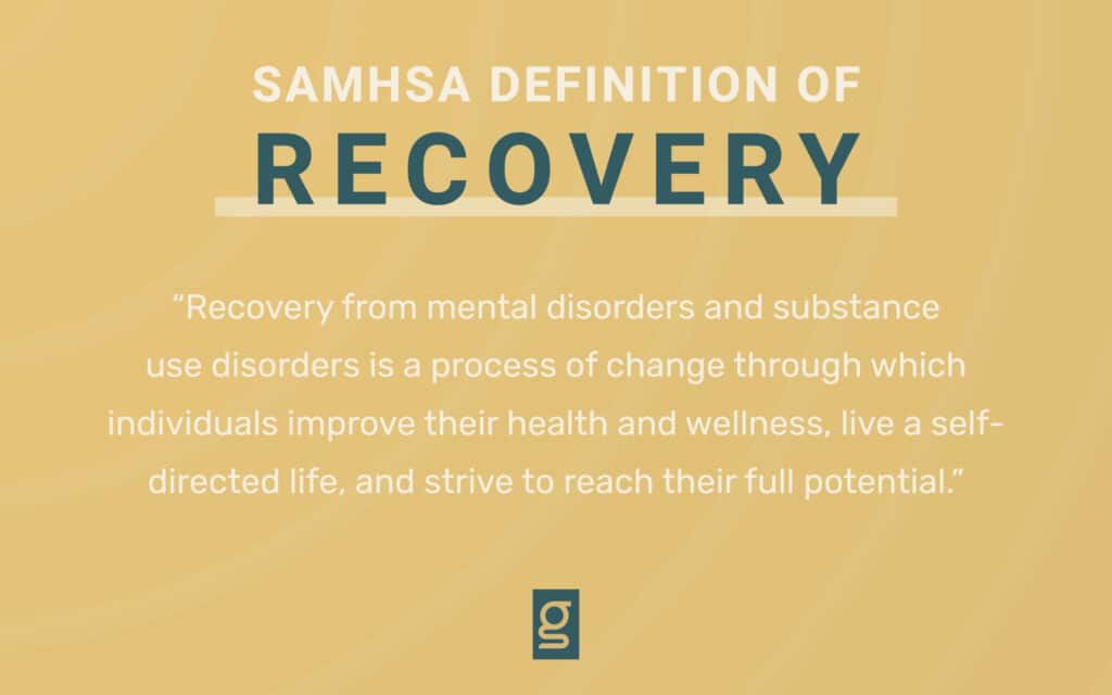 SAMHSA definition of recovery