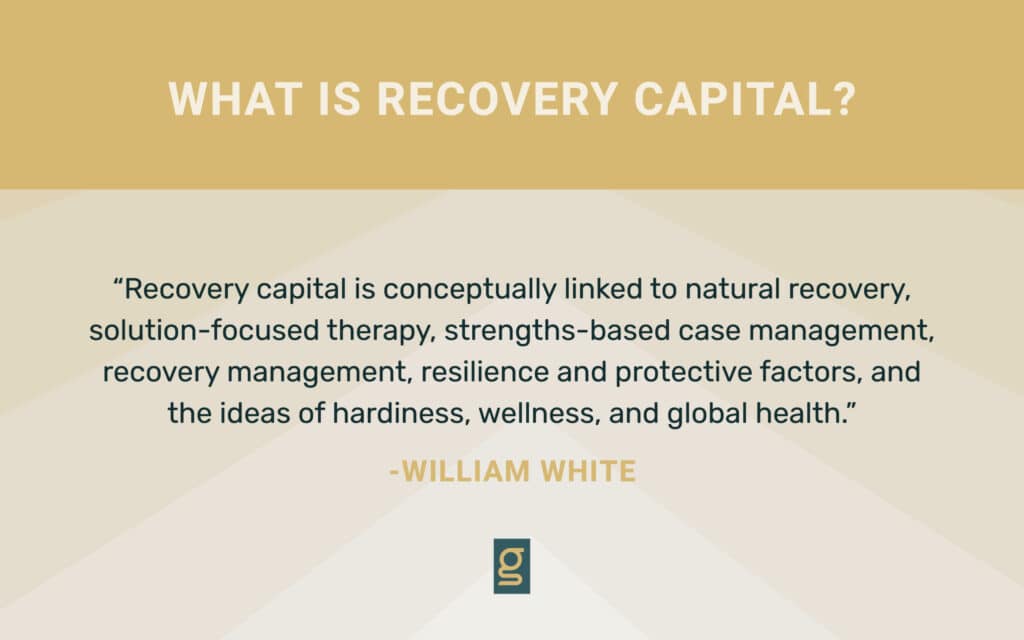 different types of recovery capital written out with examples