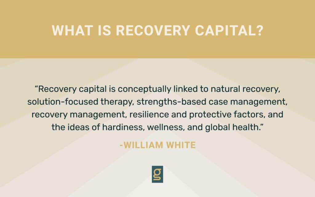 different types of recovery capital written out with examples