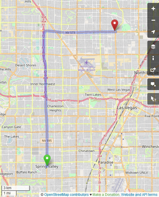 map directions spring valley to Gallus Las Vegas Detox