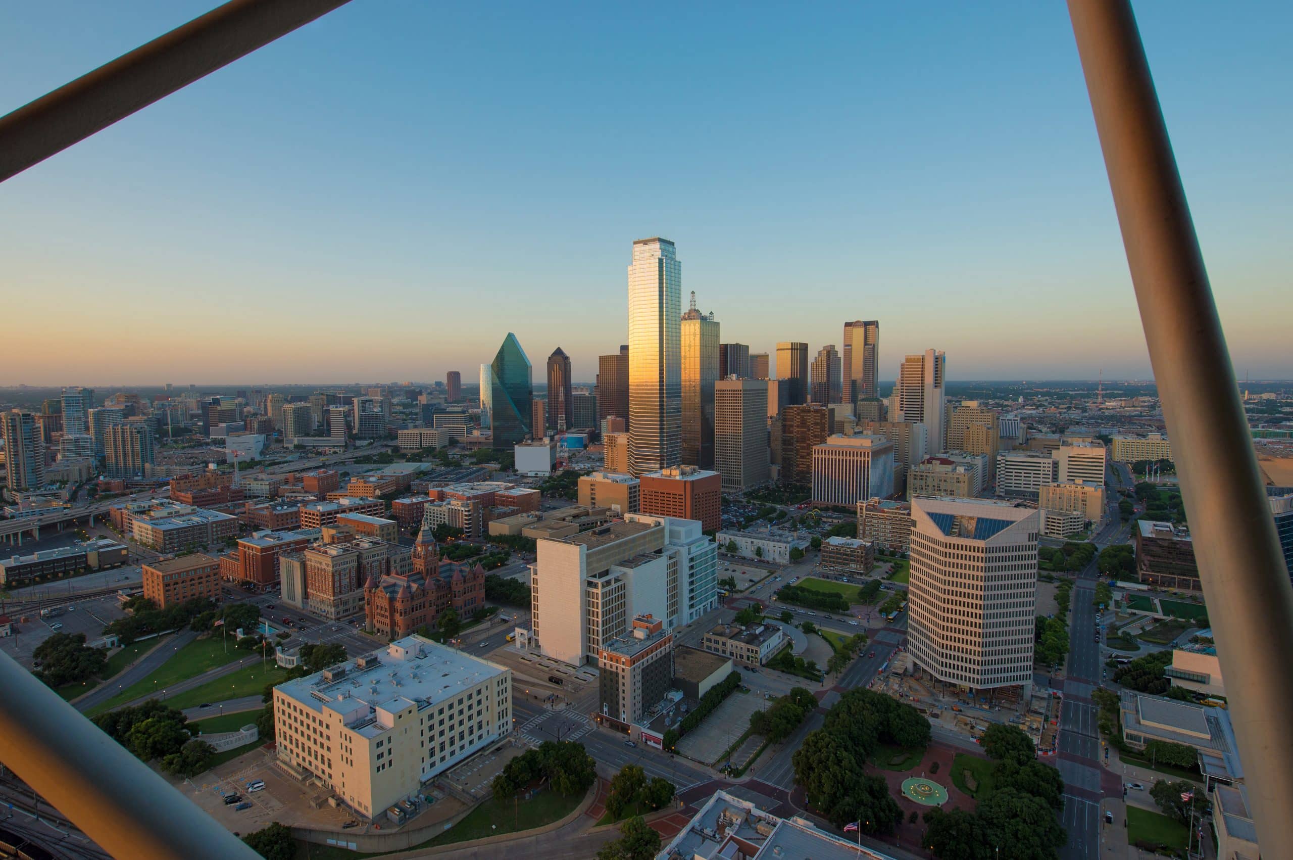 Dallas City Skyline at sunset, Texas