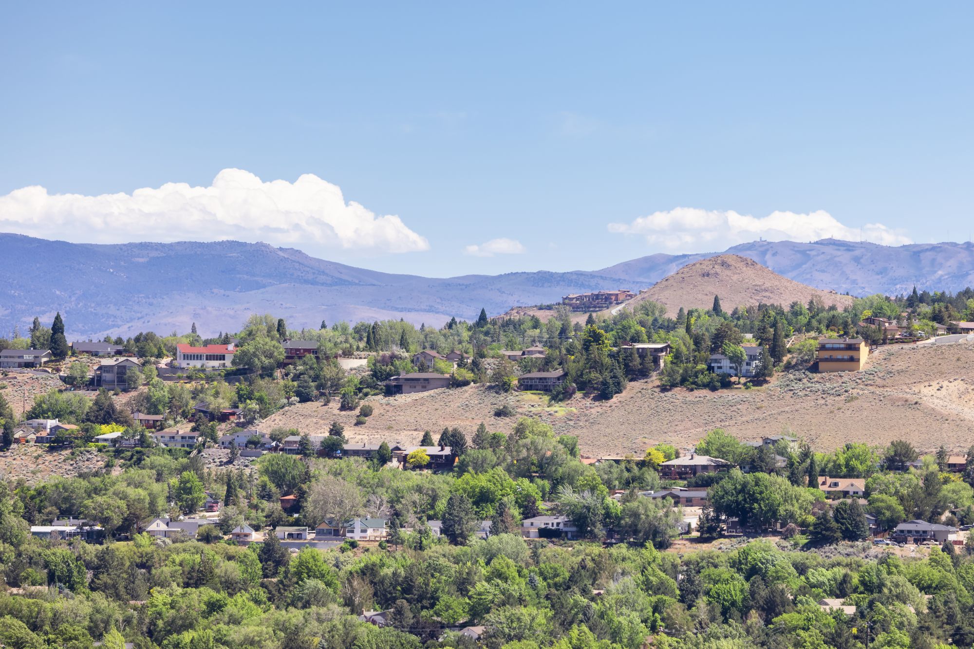 Residential Homes on top of a hill near Reno NV