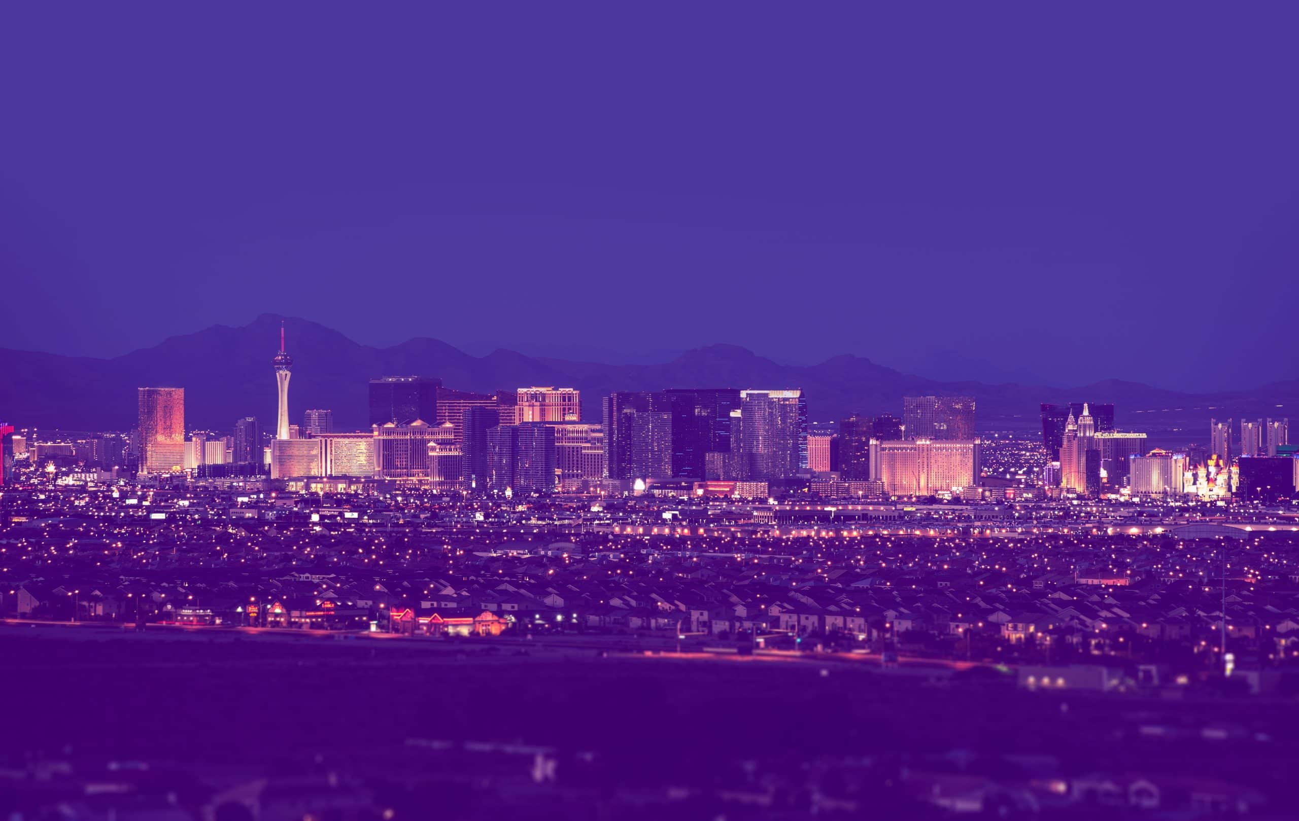 Las Vegas views at night suburbs