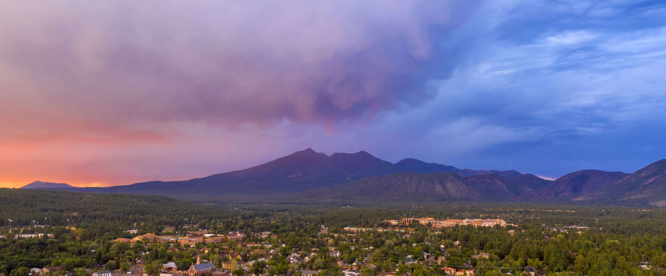 sunset over Flagstaff Arizona