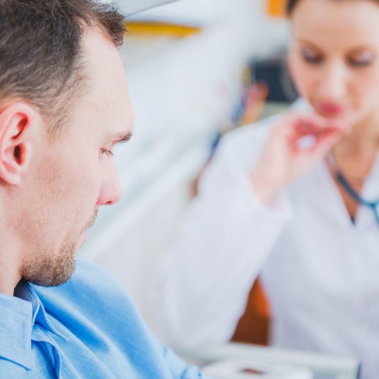 Man Visiting the Doctor's Office