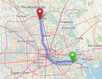 map navigation directions from Deer Park to Gallus Detox Houston Texas