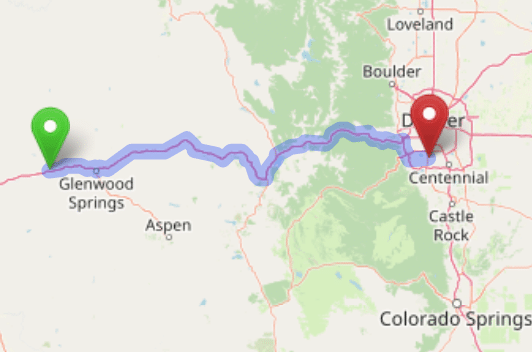 map navigation directions from Silt to Gallus Detox Littleton CO