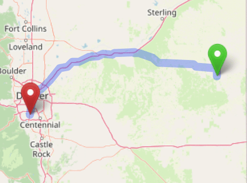 map navigation directions from Yuma to Gallus Detox Littleton CO