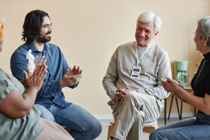 outpatient happy people recovery