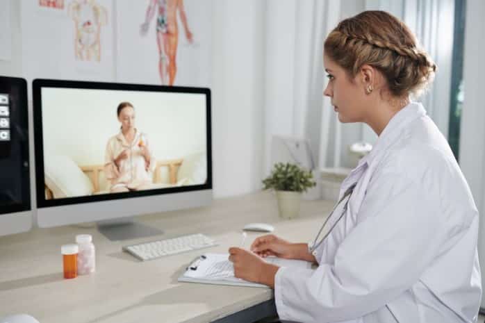 patient and doctor telehealth talk
