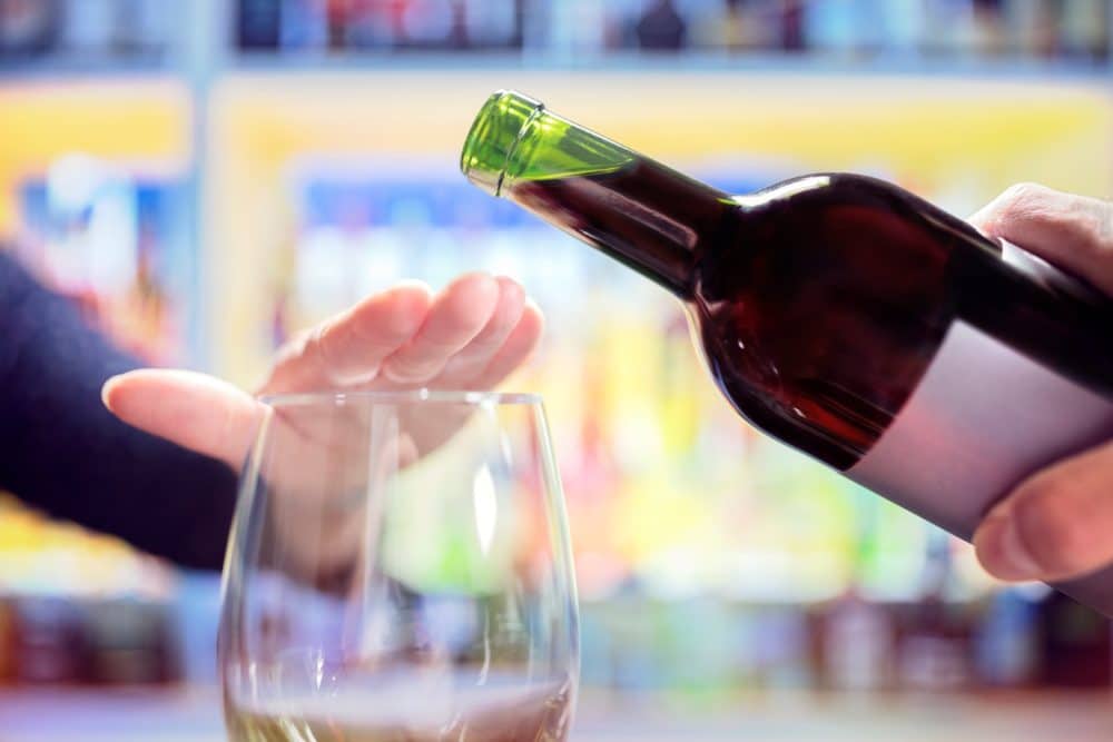 reject alcohol even wine stop drinking