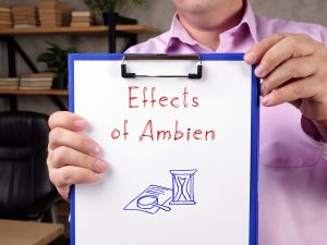 written sign, effects of Ambien