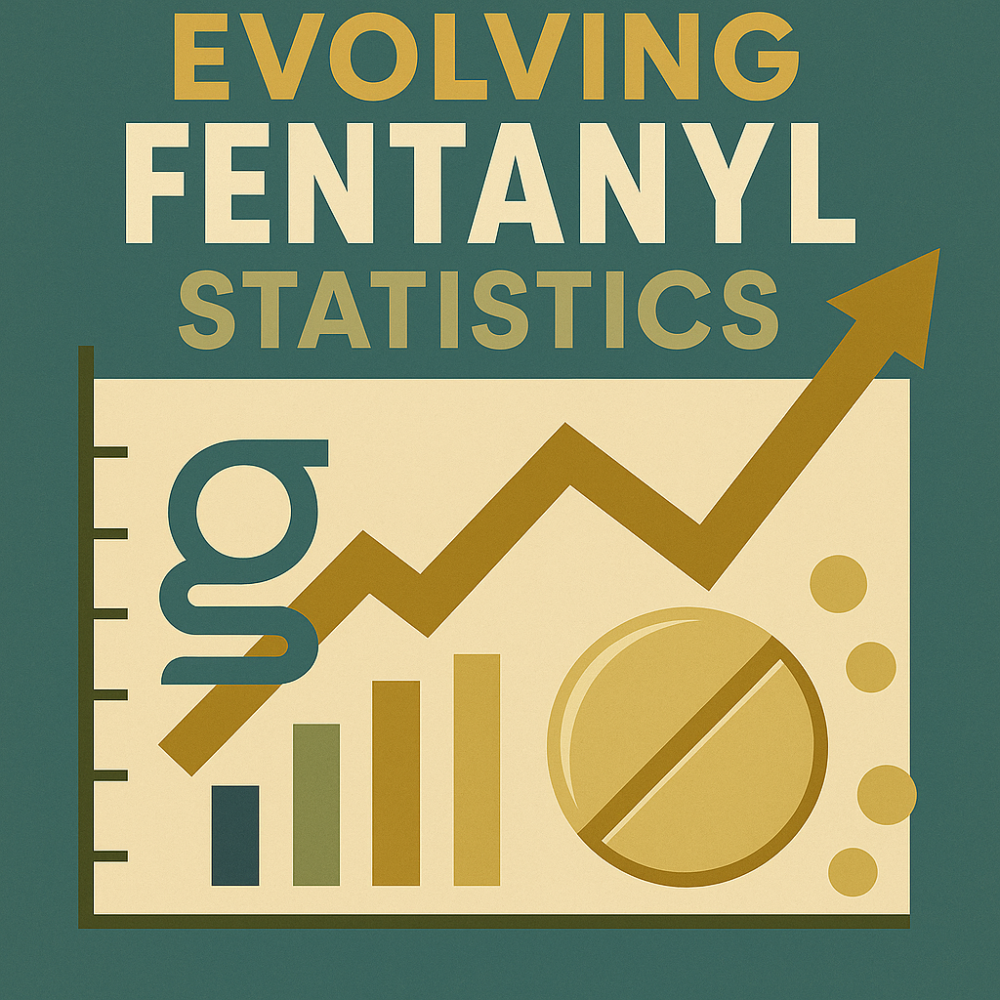 evolving fentanyl statistics abstract graph with pills